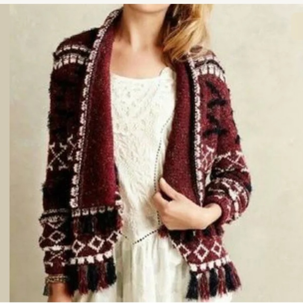 Moth Fringe Vera Cardigan Sweater